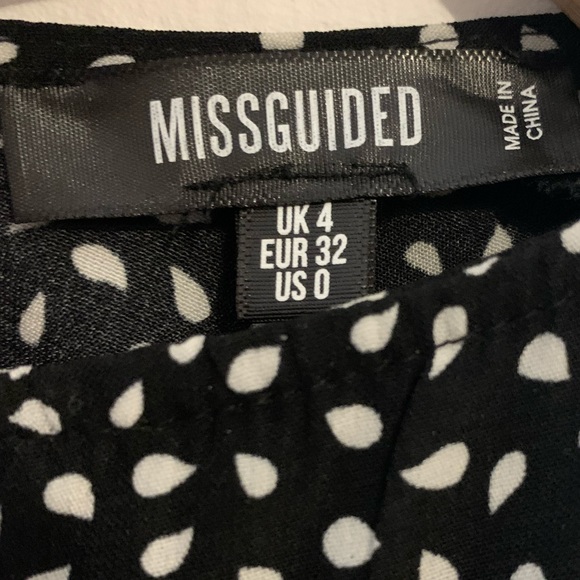 Black Polka Dot Ruched Side Tea Dress - Picture 6 of 6